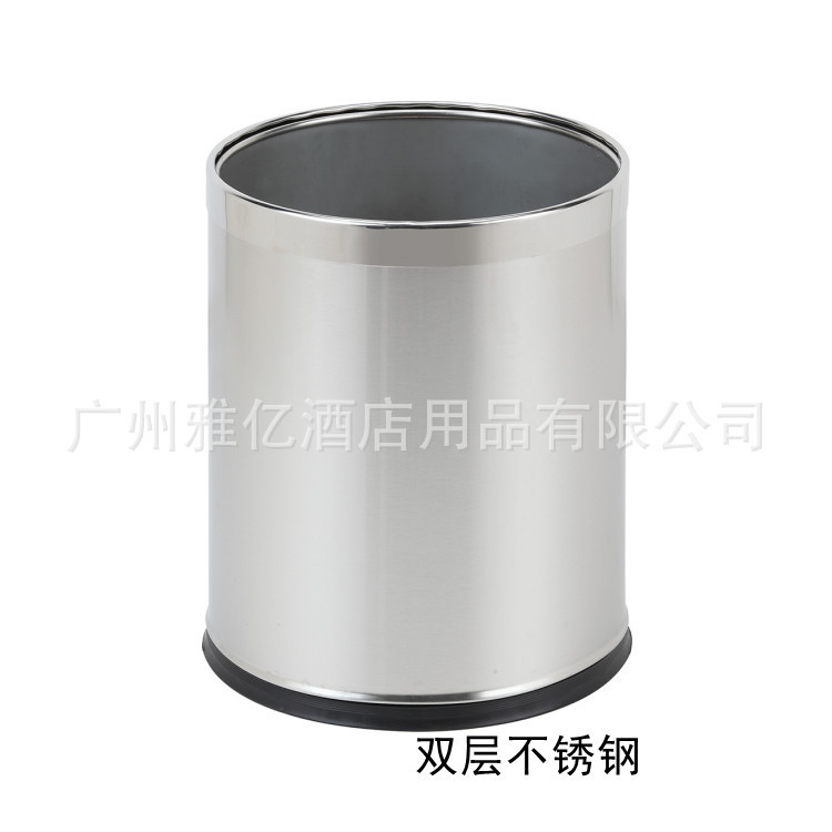 ホテル用丸型二層式ゴミ箱 直投式 蓋なし 10L 客室用ゴミ箱 オフィス KTV 民宿 トイレ用 10L ゴミ箱|undefined