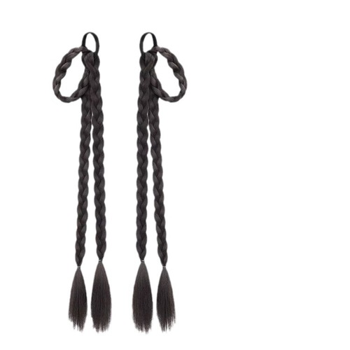 Pigtails wig for girls, natural simulation, new Chinese style sweet and cool, braided long hair, ear-length rabbit double ponytails boxing braids