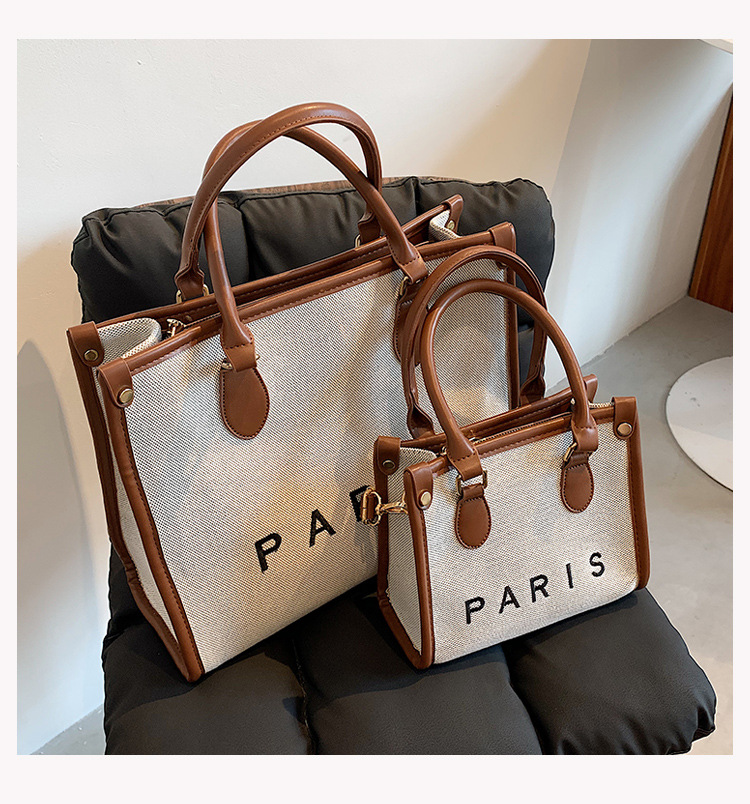 Nihaojewelry Wholesale Fashion Letter Paris Large Capacity Tote Bag display picture 73