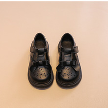 真皮 女童皮鞋镂空半凉儿童鞋 真皮软底宝宝英伦风小女孩公主鞋