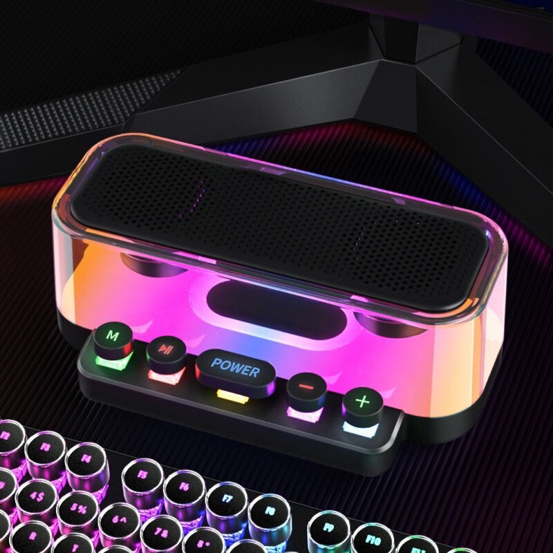 クロスボーダーカラフルなeスポーツモデルZ6ワイヤレスBluetoothスピーカーLEDカラーライトコンピュータオーディオ屋外カードサブウーファー|undefined
