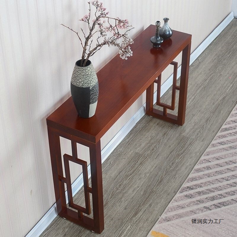 New Chinese-Style Solid Wood Entryway Console Table, Foyer Cabinet, Side Table, Offering Table, Incense Table, Entryway Side Table, Display Table, Solid Wood
