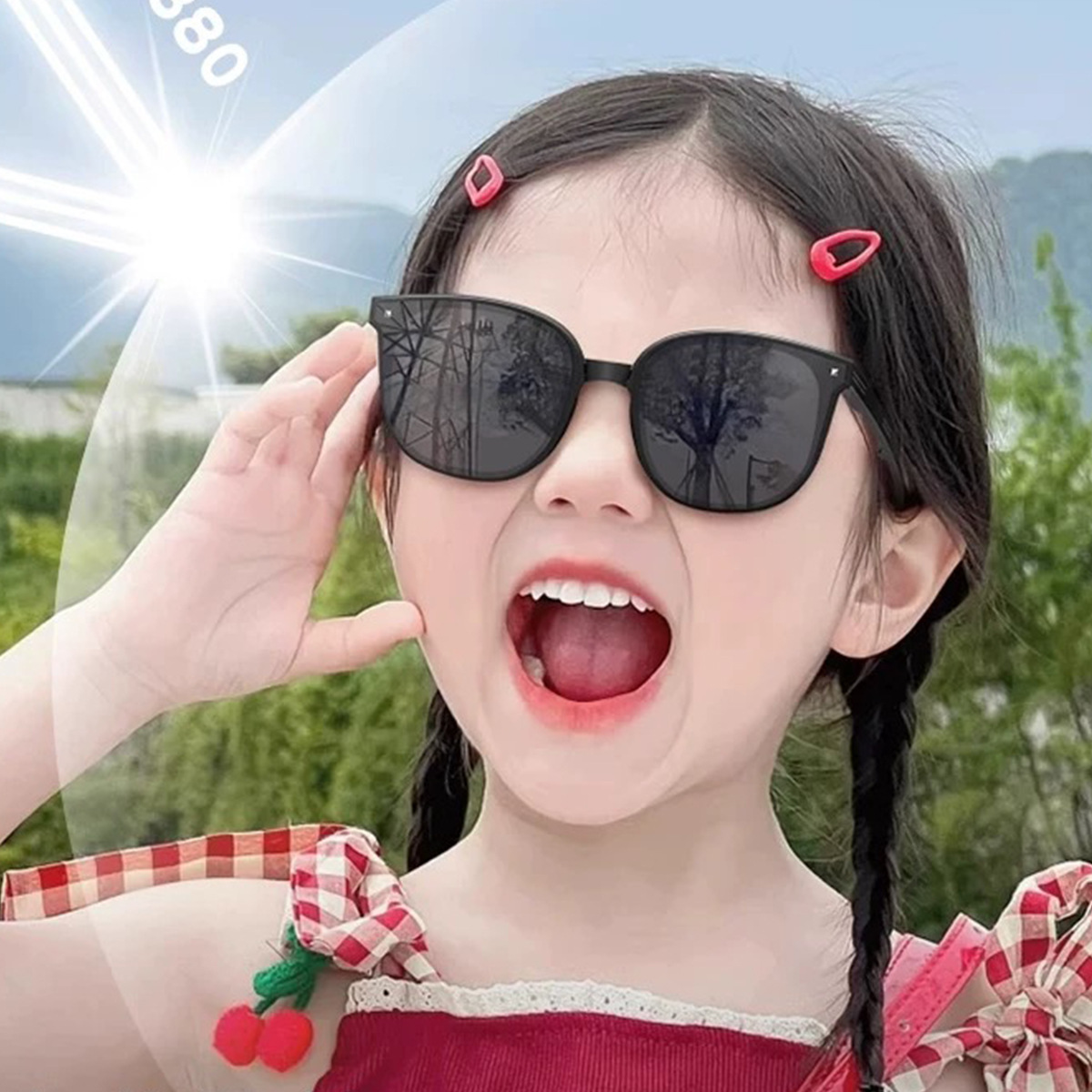 Gafas de Sol Plegables para Niños de PC y AC con Protección UV400 para Viajes y Fiestas