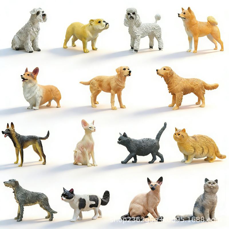 Cross-Border Realistic Animal Model Figurines: Cats, Dogs, Poodles, Shiba Inu, Golden Retriever, Corgi, Siamese Cat, British Shorthair, Tabby Cat Ornaments and Models Cross-Border Realistic Animal Model Figurines: Cats, Dogs, Poodles, Shiba Inu, Golden Retriever, Corgi, Siamese Cat, British Shorthair, Tabby Cat Ornaments and Models