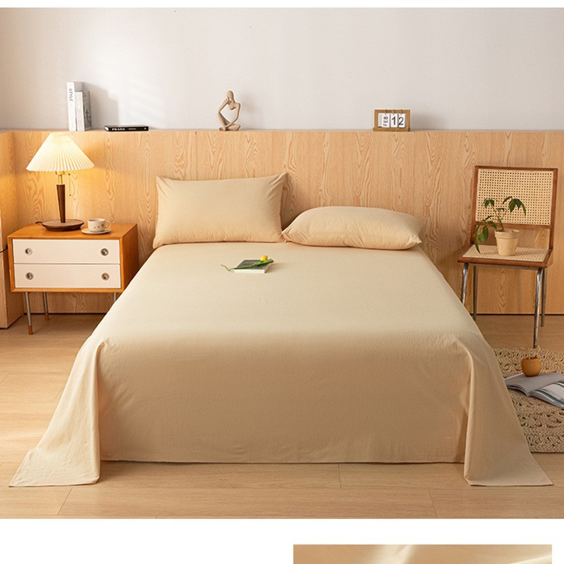 Una sábana de algodón lavado de algodón de una sola pieza de algodón 100 dormitorio de estudiantes edredón individual funda de almohada de tres piezas 3 nuevo estilo