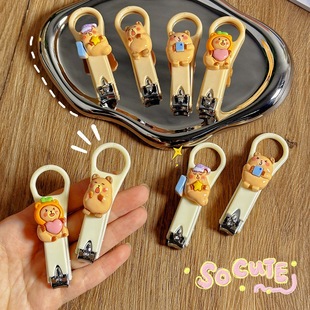 Cute Cartoon Nail Clipper Candy Color Nail Clipper Creative Folding Nail Clipper Female Nail Clipper Anti-splash