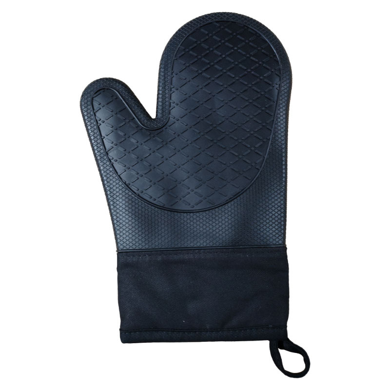 Guantes de silicona aislantes del calor, guantes anti-quemaduras resistentes a altas temperaturas para horno microondas, además de guantes anti-quemaduras para horno de panadería con patrón acolchado de algodón