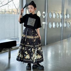 24A34短袖國風套裙