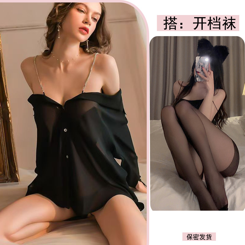 블랙 + 블랙 오픈 양말