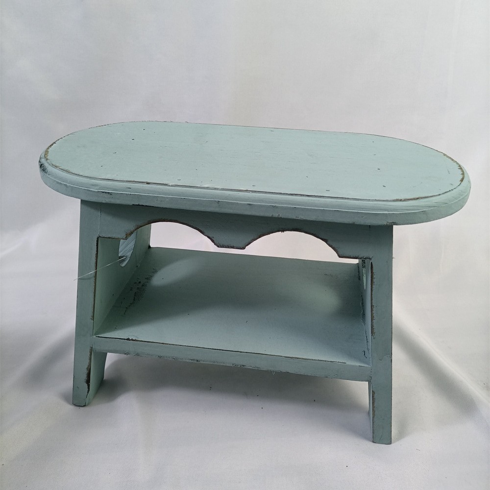 타원형 작은 벤치 블루