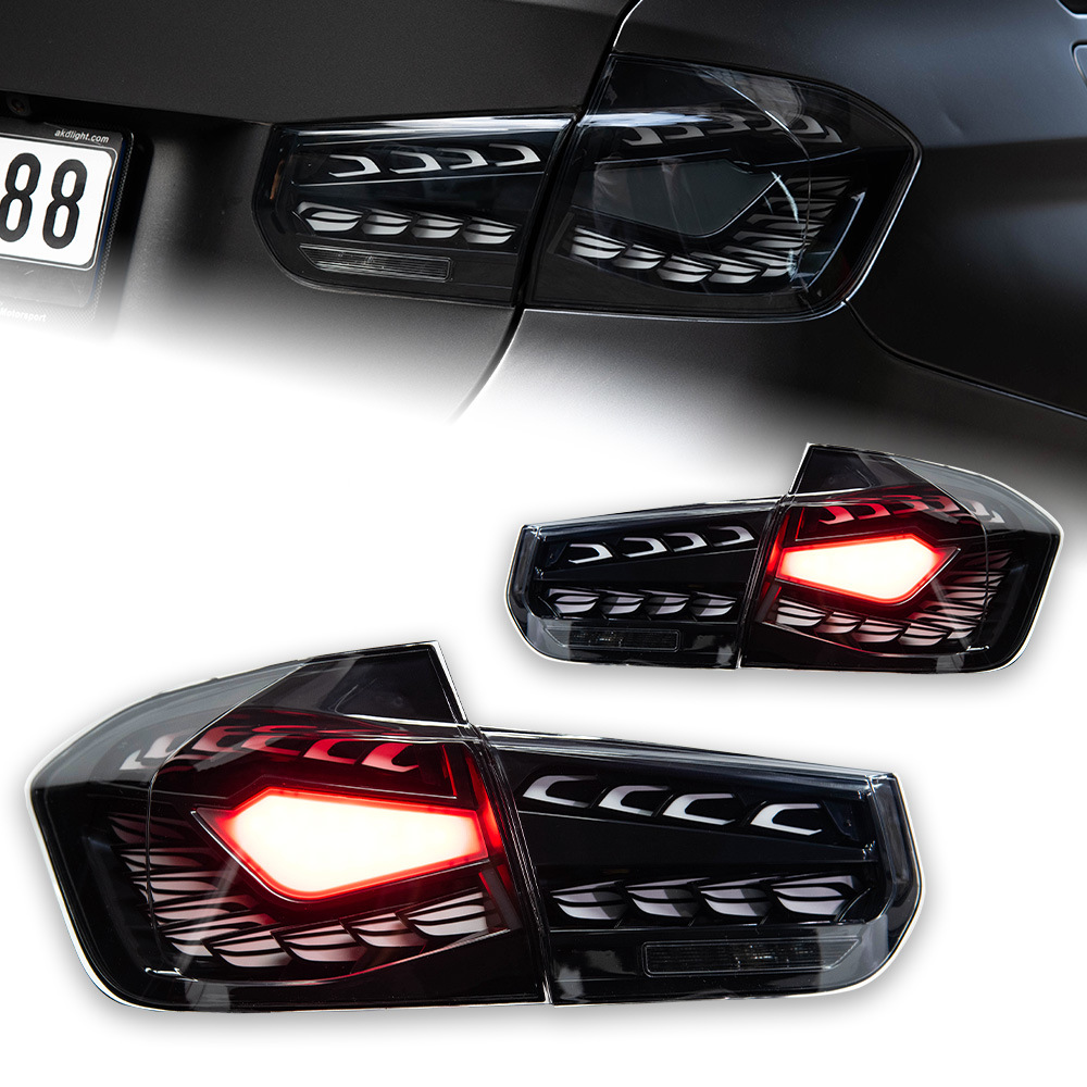 Suitable for 12-18 Bmw 3 Series F30/F35 White Dragon Scale Tail Light Flowing Water Steering Led Flowing Water Steering Light