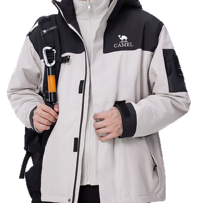 キャメル AK80 ハードシェル スリーインワン ジャケット 男女兼用 2025 新しい撥水登山ジャケット ジャケット卸売|undefined