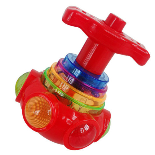Colorful UFO music top, children's luminous toys with lights wholesale, luminous top stall supply wholesale