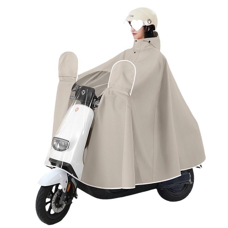 전기 자동차 비옷 긴 전신 안티 비바람 두꺼운 남성과 여성의 성인 오토바이 배터리 판초