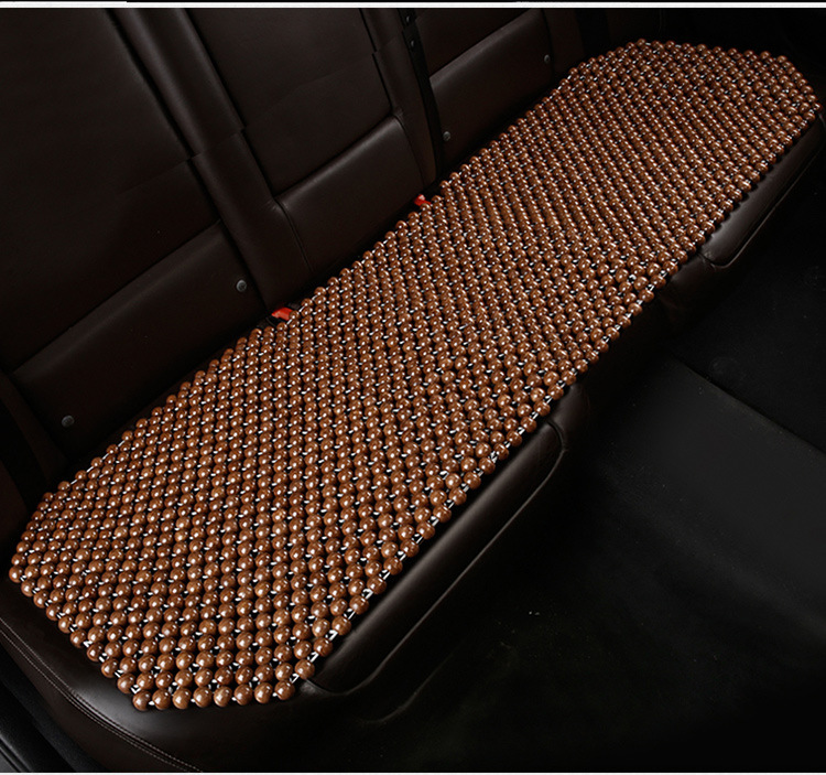 Wooden Bead Cooling Mat, Summer Car Seat Cushion, Single Seat, Main Driver's Seat Cushion, Breathable Summer Car Mat, Universal for Large Trucks