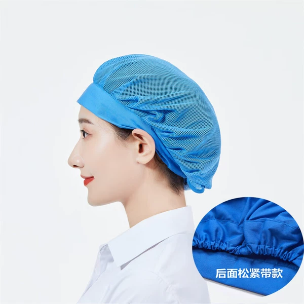 Blue hair mesh, on elastic band
