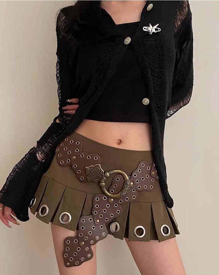 Nouvelle ceinture à rivets pour femmes, édition coréenne, décontractée, cent paires d'accessoires pour jeans, ceinture fine personnalisée haut de gamme punk_voghion.com