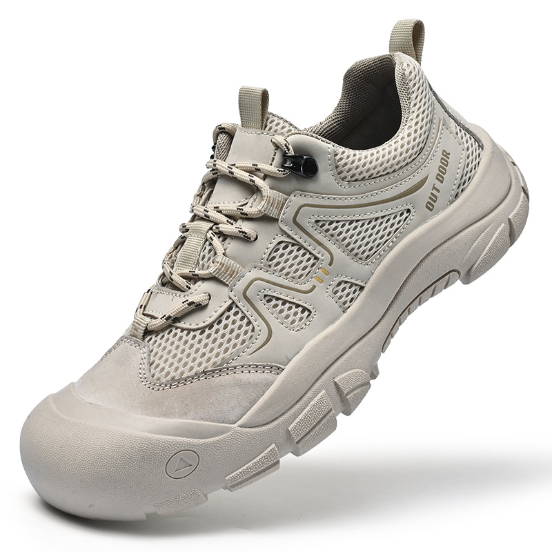 Zapatos deportivos transfronterizos para hombres 2025 nuevos zapatos de montaña al aire libre de malla transpirable para hombres zapatos grandes antideslizantes para hombres