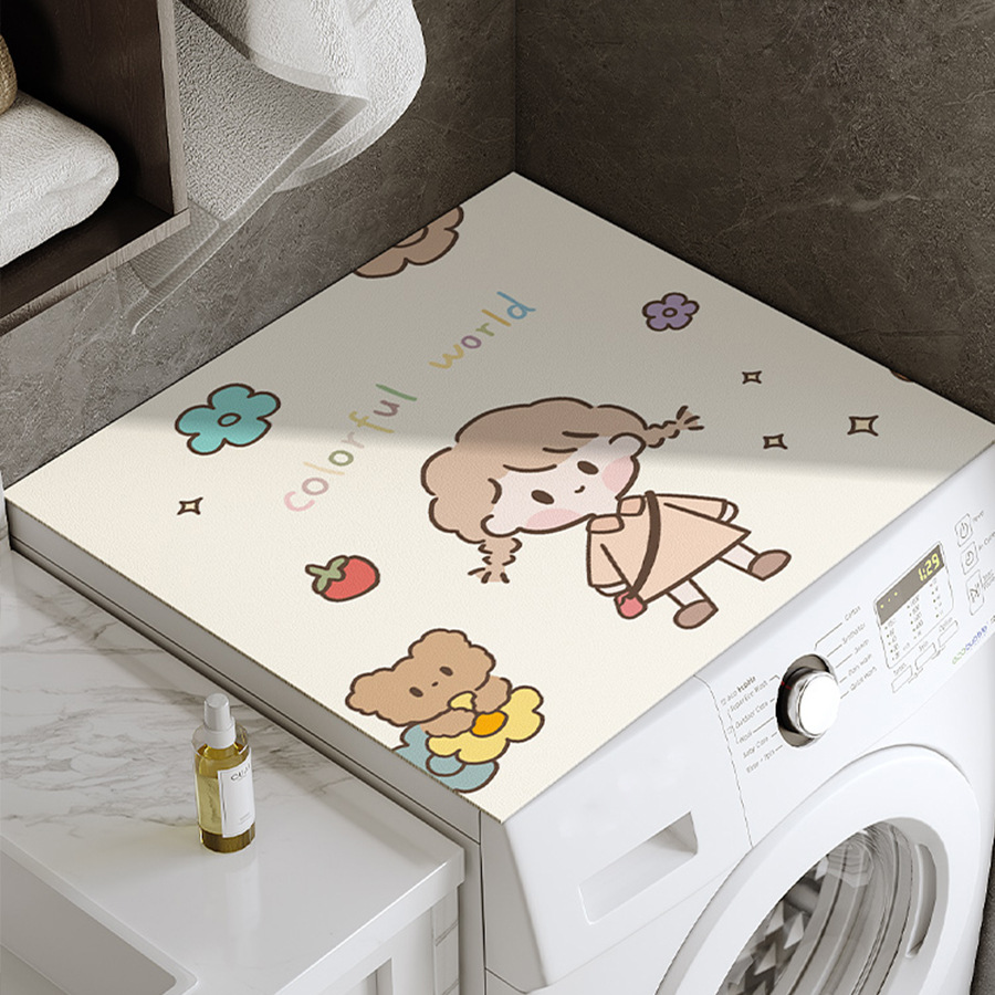 900 900 可爱女孩洗衣机防尘罩-主图2