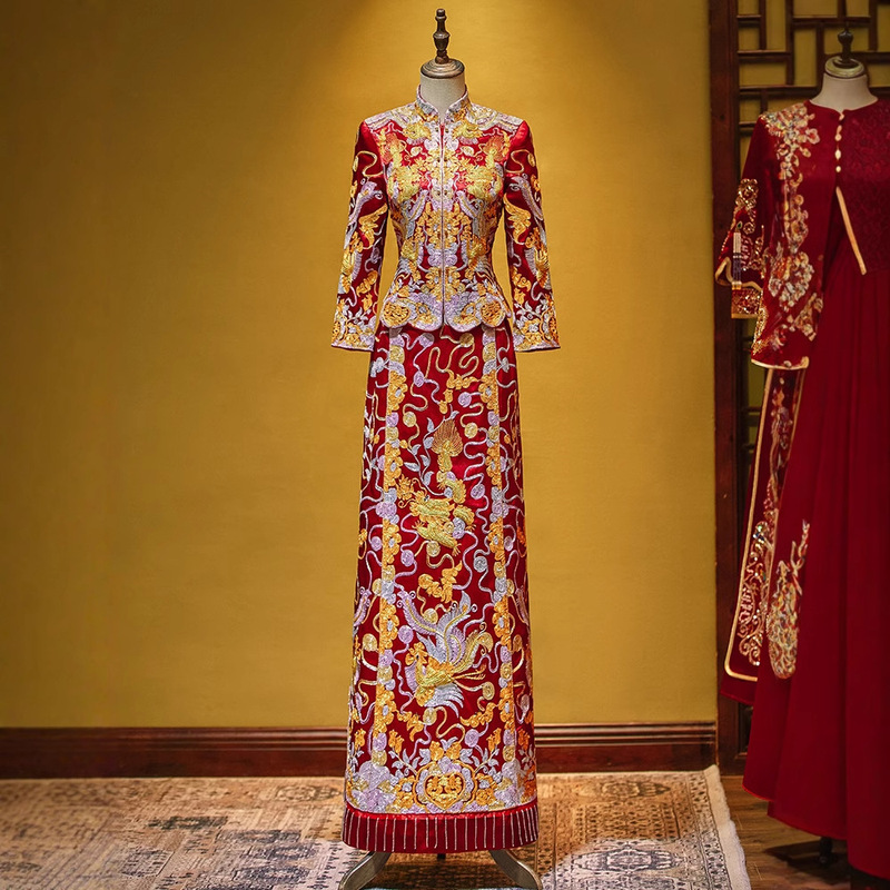 Xiuhe Dress Bride 2025 New Chinese Wedding Dress Wedding Dress Wedding Dragon and Phoenix Jacket King Jacket Small High-class Heavy Industry Women Xiuhe Dress Bride 2025 New Chinese Wedding Dress Wedding Dress Wedding Dragon and Phoenix Jacket King Jacket Small High-class Heavy Industry Women