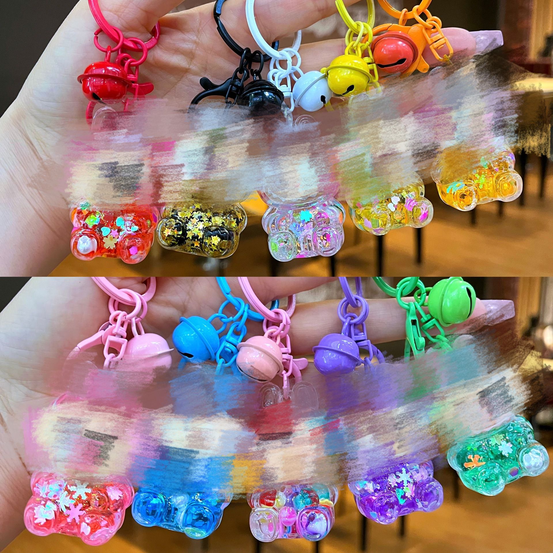 컬러 하드웨어 [혼합 머리] 빛나는 플래시 작은 천