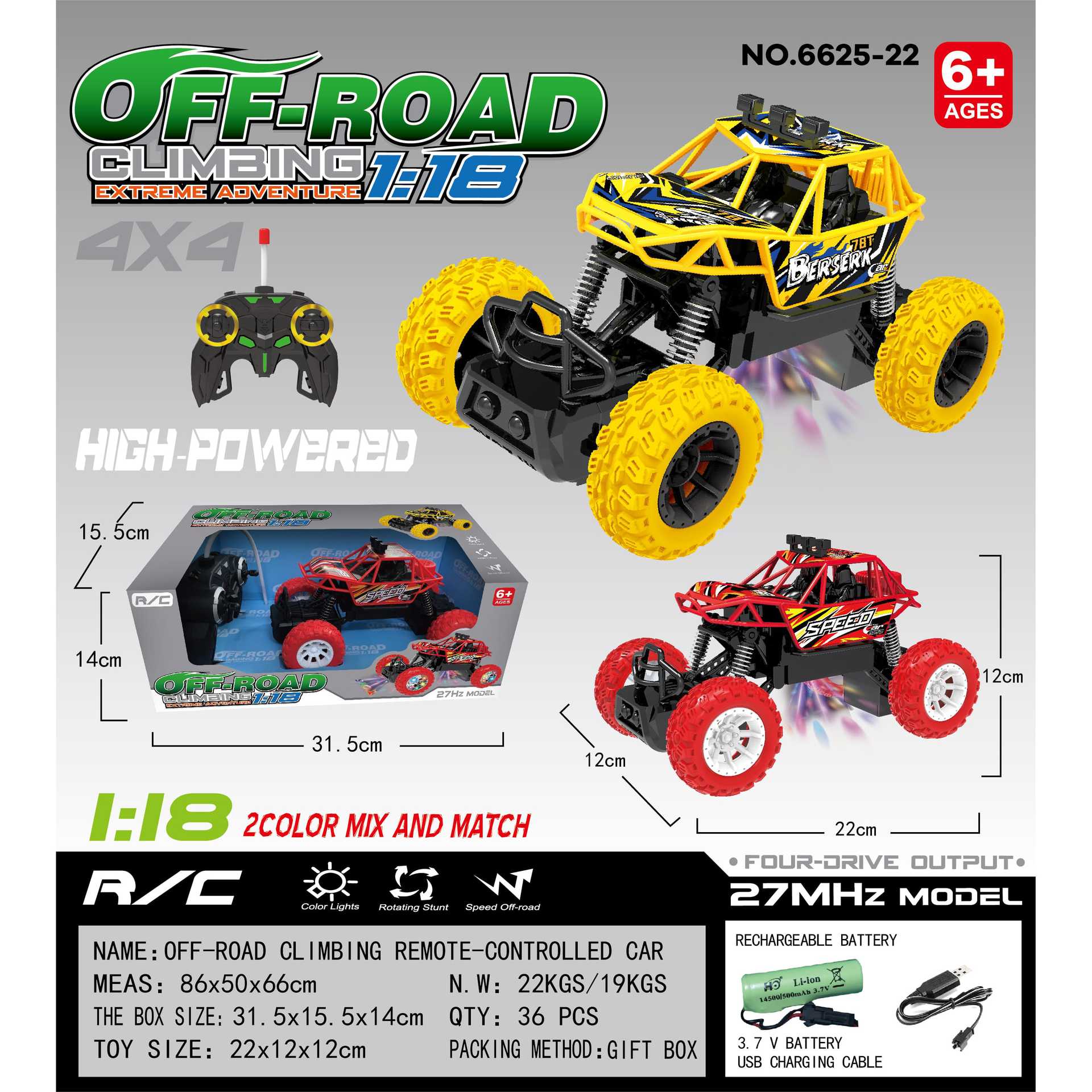 Coche de control remoto, coche de escalada todoterreno, coche de control remoto para niños transfronterizos, regalo para niños, carga para niños, juguetes del día de un niño