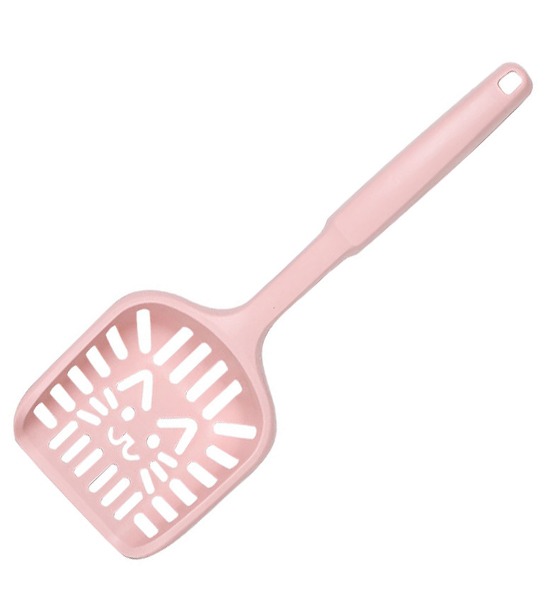 Pala grande para arena de gatos con mango extendido, diseño de cara de gato, herramienta especial de limpieza para caja de arena, pala para arena de mascotas.