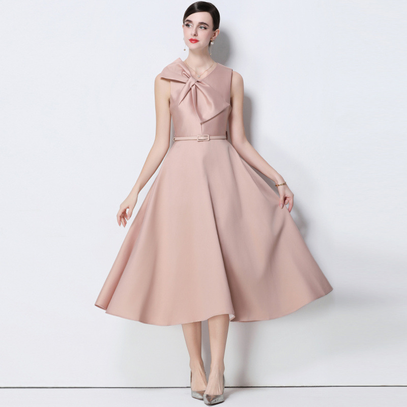 Pink Satin Bridesmaid Dress 2025 New Summer High-End Niche Sister Group Evening Dress Skirt Female Graduation Coming-Of-Age Ceremony Pink Satin Bridesmaid Dress 2025 New Summer High-End Niche Sister Group Evening Dress Skirt Female Graduation Coming-Of-Age Ceremony