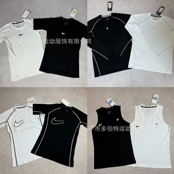 Sports tight-fitting clothing, long and short sleeve quick-dry running training wear, basketball and football vest, fitness high-elasticity T-shirt, base layer clothing