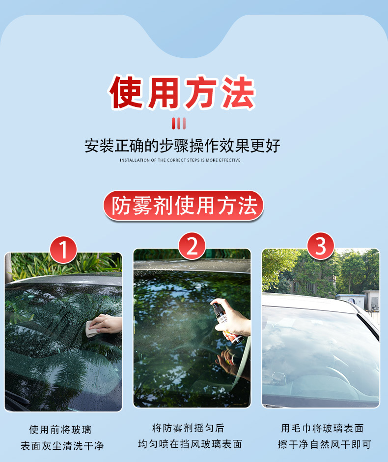 Imported Car Windshield Nano Advanced Coating Waterproof Anti-Fog Rainproof