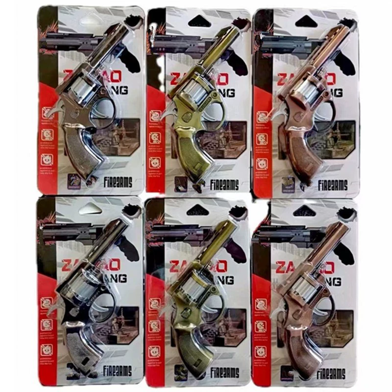 Metal revolver, toy gun for boys, can launch