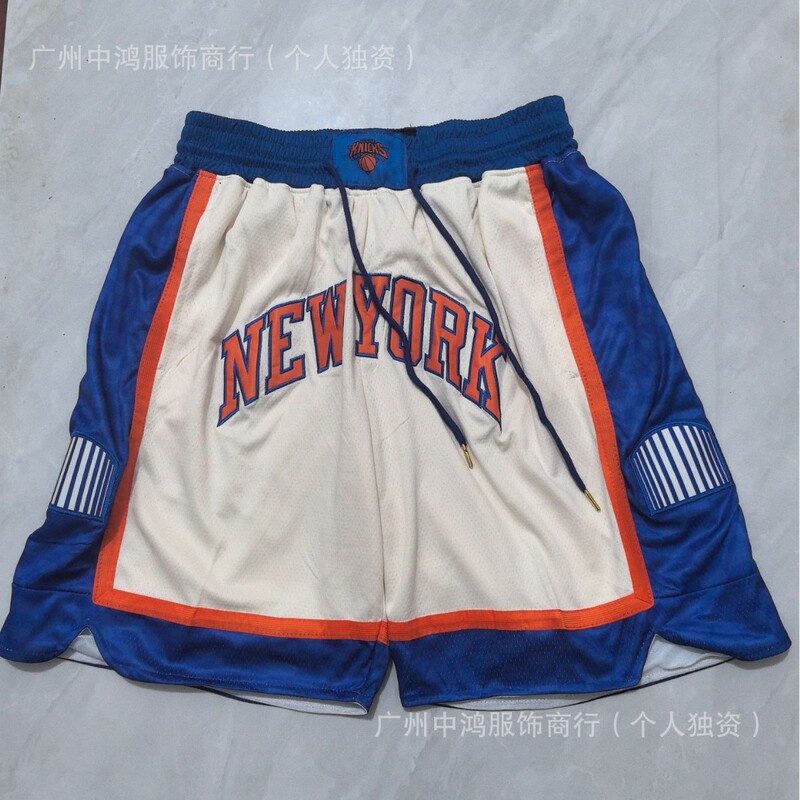 American-Style Basketball Shorts N/Ba Basketball Uniform Embroidered Basketball Sports Shorts Foreign Trade Lakers Knicks Spurs Cavaliers