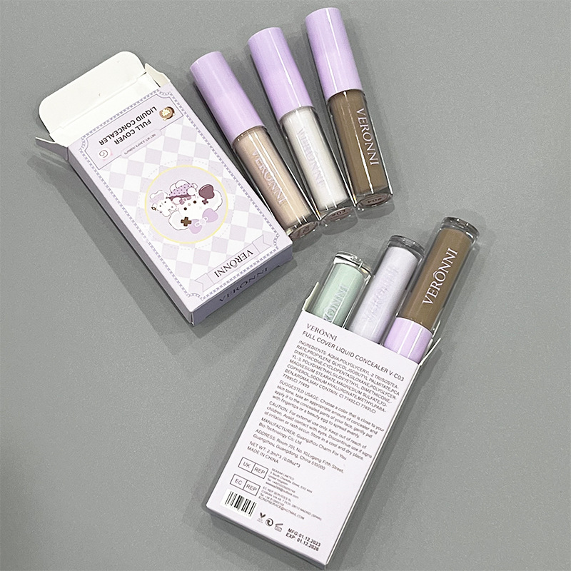 Beauty face cover spot concealer long-lasting natural tattoo concealer eye body concealer 3 PCs suit
