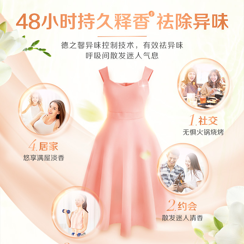 Liby Freesia Laundry Beads 34 Home Concentrated Fragrance Deodorizing Laundry Beads Three-in-One Box Wholesale