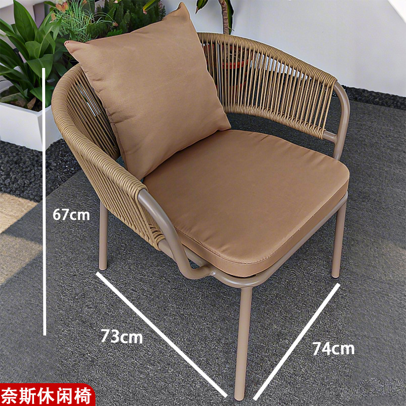 silla de caña de aluminio jardín terraza al aire libre silla de caña mesa al aire libre combinación de muebles al aire libre al por mayor interior