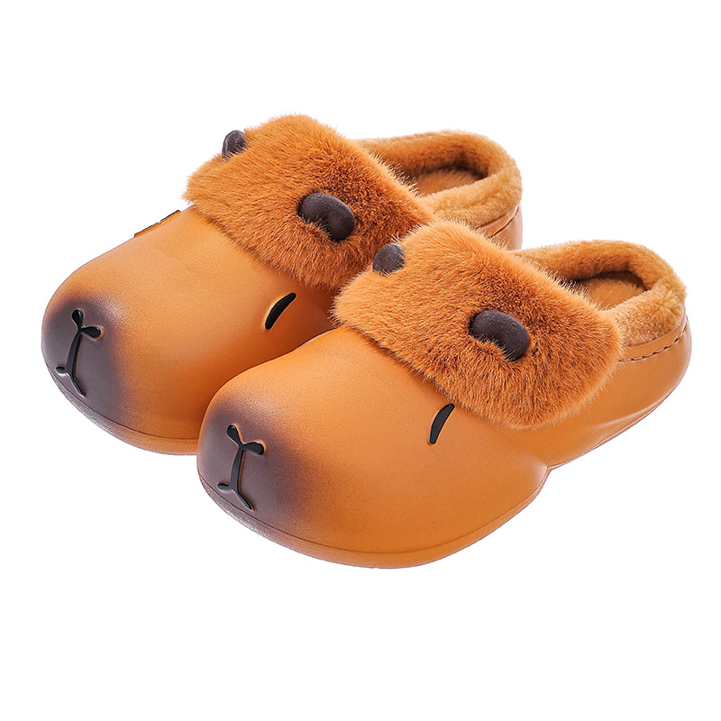 Zapatillas de algodón Capiballa para mujeres invierno 2025 nuevas parejas calentadoras impermeables a prueba de agua zapatos de algodón caseros