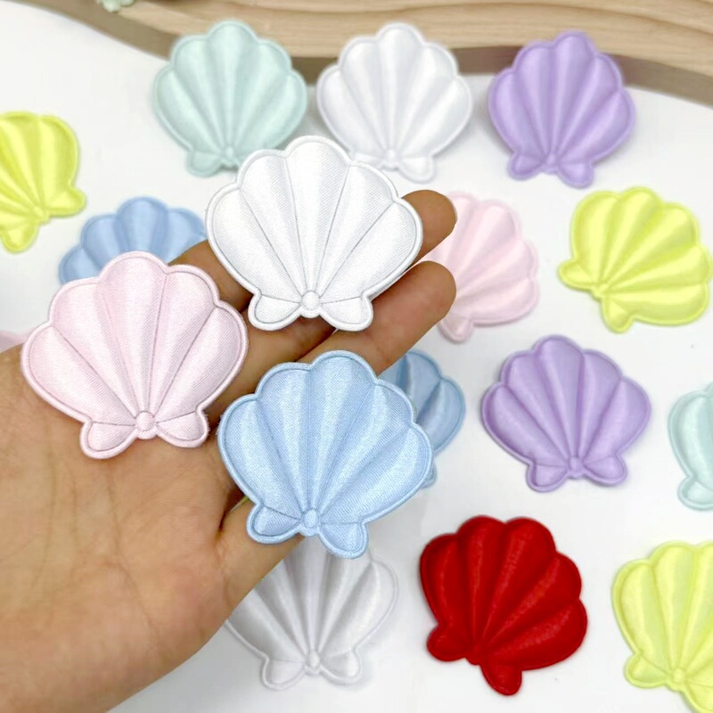 DIY Handmade Materials Sweet and Fresh Double-Sided Fabric Satin Shell Hairpin Jewelry Marine Series Decorative Accessories DIY Handmade Materials Sweet and Fresh Double-Sided Fabric Satin Shell Hairpin Jewelry Marine Series Decorative Accessories
