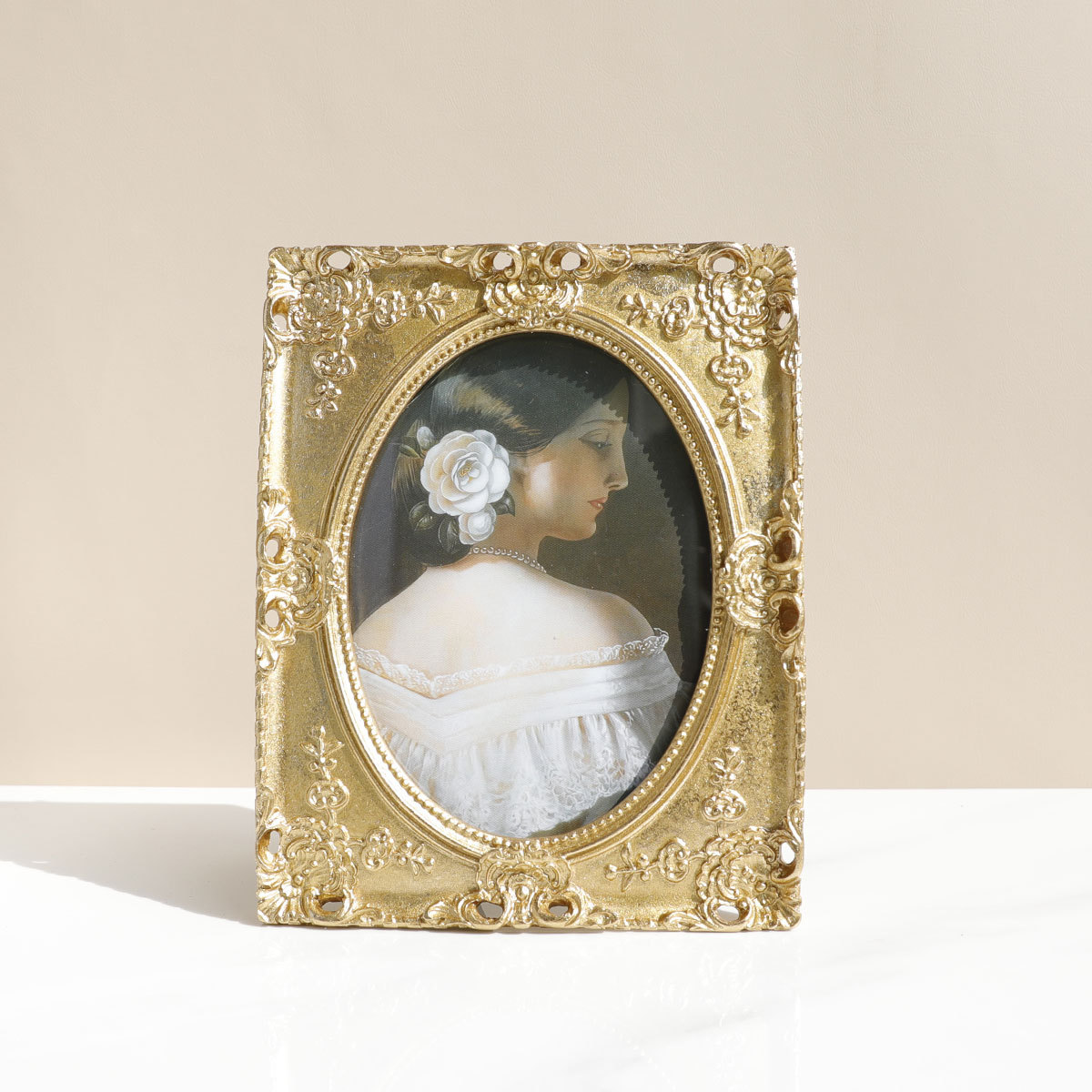 Classic golden photo frame