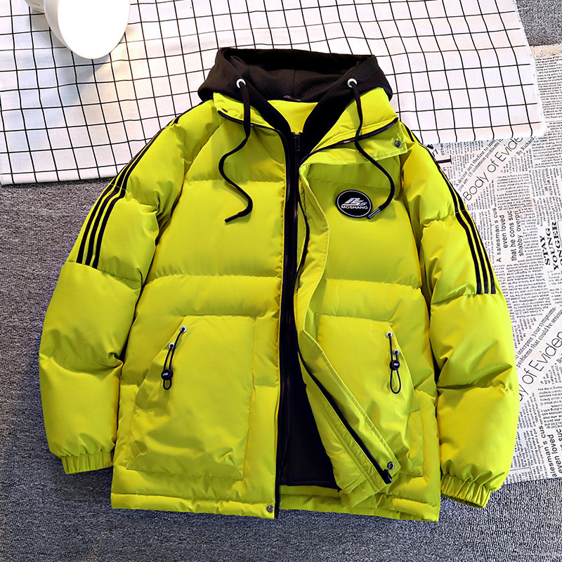 Fake NASA dos piezas engrosadas chaqueta de plumón hombre 2024 nuevo otoño invierno chaqueta caliente de moda casual juvenil