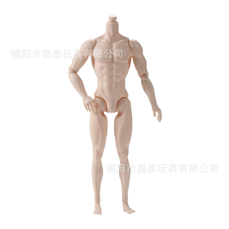 6点多関節可動男の子BJDスーパーモデルボディスポーツフィットネスボディービル素材3色の肌色オプション付き|undefined