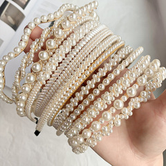 RUDAN Cross-Border New Product Simple & Versatile Elegant Slim Headband for Women 2023 Fresh & Sweet Fashionable Pearl Headband