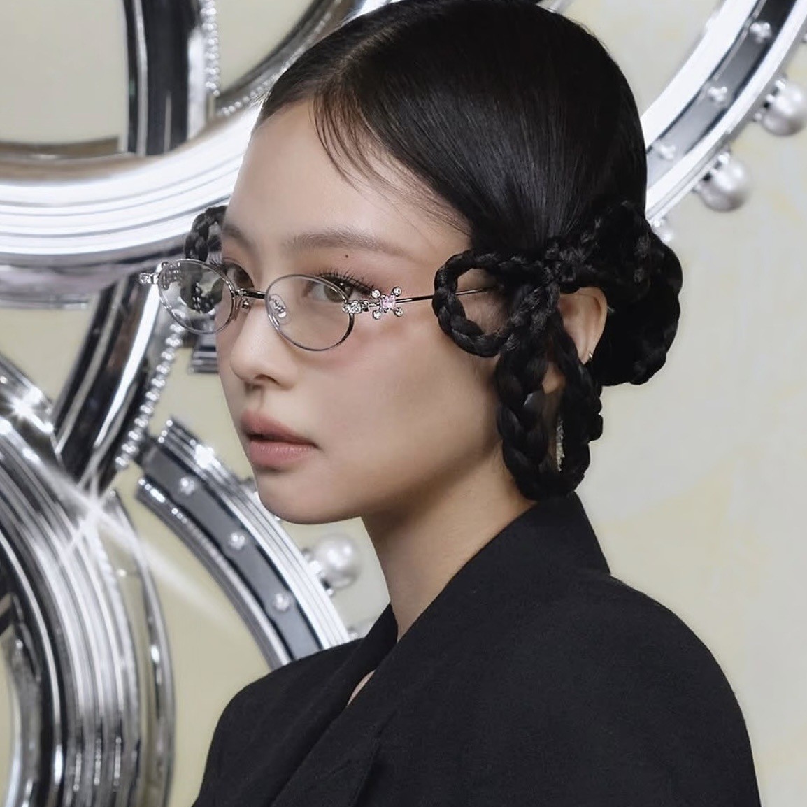 25 新作 GM ジュエリーシリーズ メガネ CARAT ノーメイク ジェニー同スタイル 近視用オーバルフレーム 30913