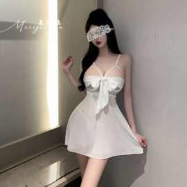 美诱佳情趣内衣女蕾丝露背调情制服诱惑蝴蝶结睡衣激情套装批发