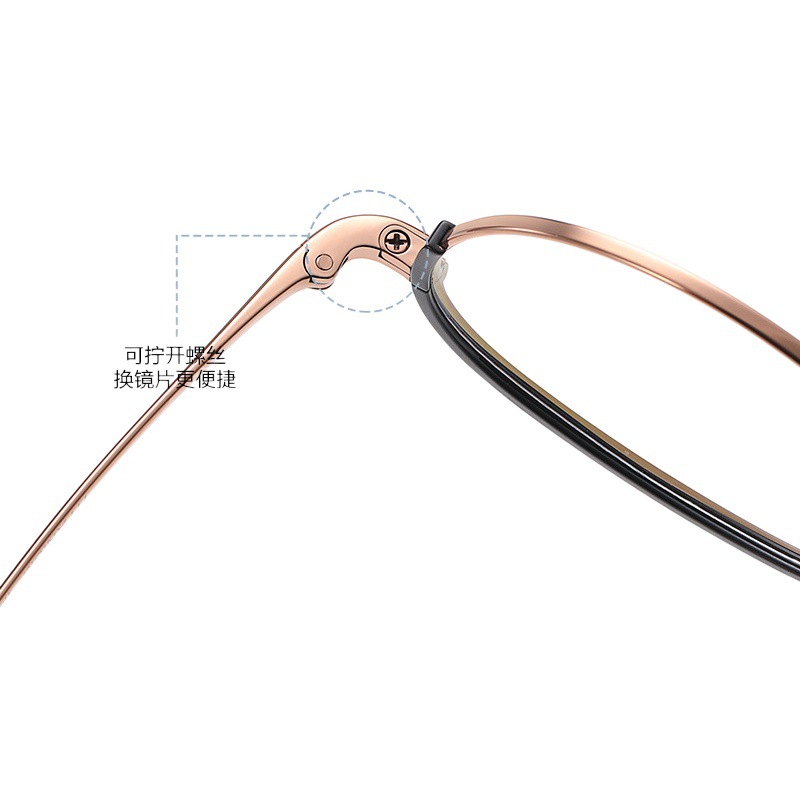 Fábrica nuevo marco de gafas de titanio puro marco redondo de las mujeres gafas lisas retro YJ2035 de dos colores Chapado en IP miopía gafas marco