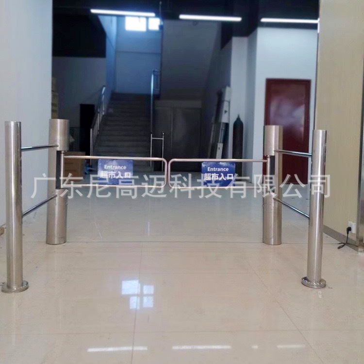 不锈钢圆柱立式护栏供应摆闸,阜阳邢台超市入口自动门红外感应进