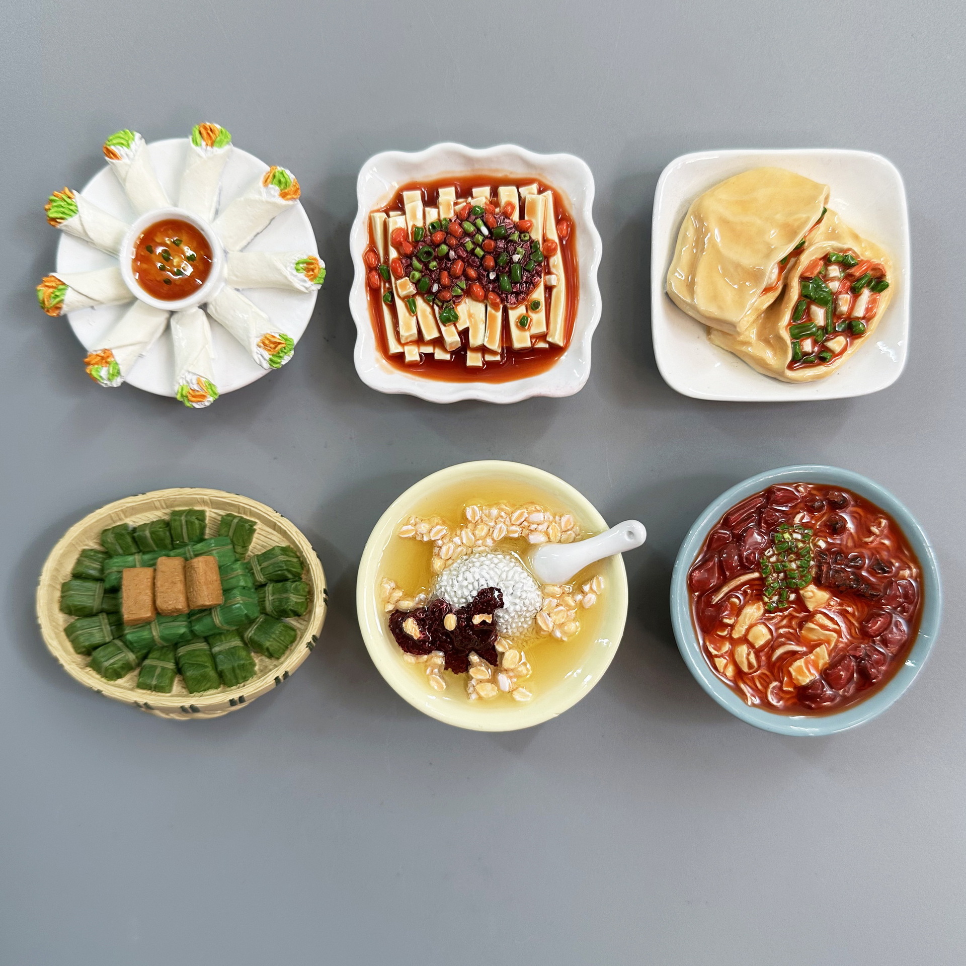 Three-dimensional Food Original Guiyang Special Snacks Resin Food Play Refrigerator Sticker Creative Guizhou Food Magnetic Sticker in stock