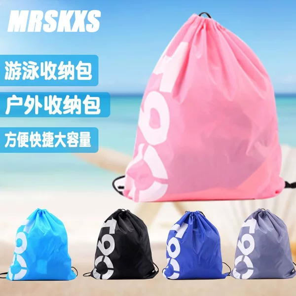 Beach Swimming Bag Waterproof Fitness Swimming Gear Storage Bag Travel Portable Drawstring Large Capacity Backpack