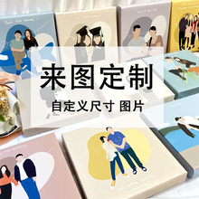 高清打印油画布实木有框挂画婚纱照片海报艺术微喷装饰无框画厂家