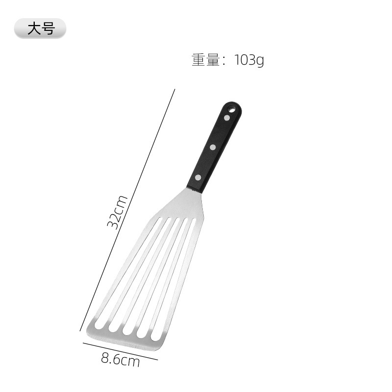 ステンレスのマントーのシャベルのステーキのシャベルの木の柄のシャベルの台所の揚げ物の卵のシャベルの料理の焙煎道具|undefined