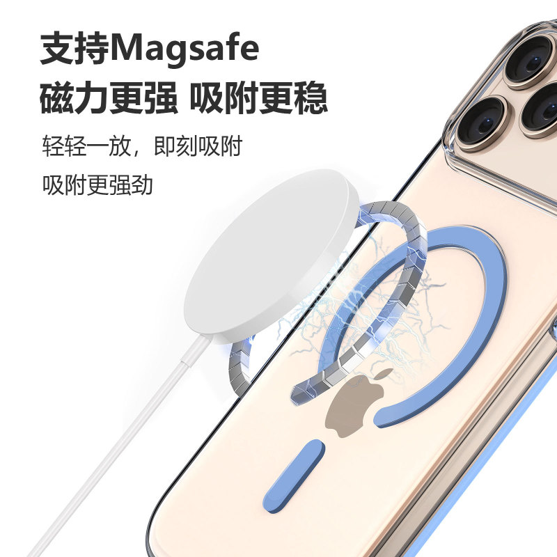 iphone17Pro max磁吸C型手机壳透明触摸按键拍照苹果17防摔保护套|undefined